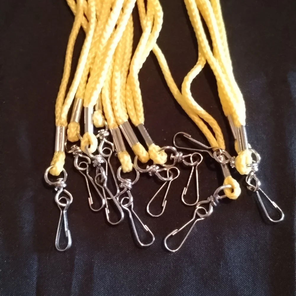 Lanyard for holding Name Tags color: Yellow 30 count